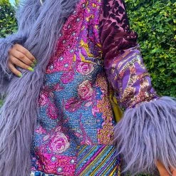 Disco Lemonade Lux X Disco: Violent Violet Hip Length Coat - Size M