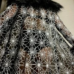 Disco Lemonade OUTERWEAR Lux X Disco: Fur Black Spider Duster