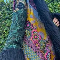 Disco Lemonade Lux X Disco: Royal Mystique Hip Length Coat - Size M OUTERWEAR