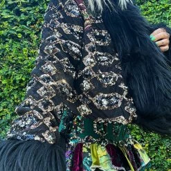 Disco Lemonade OUTERWEAR Lux X Disco: Black Moon Lilith Cropped Coat - Size M