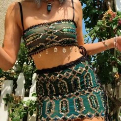 Disco Lemonade JUST IN Emerald Goddess Skirt