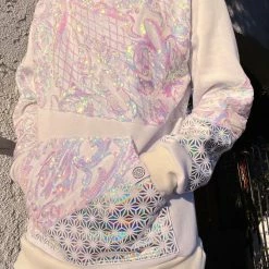 Disco Lemonade SHOP FAIRY ARMOR The Elephant Tribe X Disco: White Hoodie - L