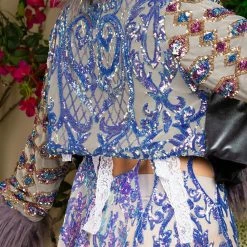 Disco Lemonade Lux X Disco: Celestial Boom Boom Cropped Coat - Size Small OUTERWEAR