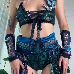 Disco Lemonade ONE OF A KIND Lux X Disco: Asrai Berry Bustle Set