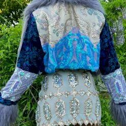 Disco Lemonade Lux X Disco: Atomic Cobalt Cropped Coat - Size M