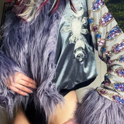 Disco Lemonade Lux X Disco: Celestial Boom Boom Cropped Coat - Size Small OUTERWEAR