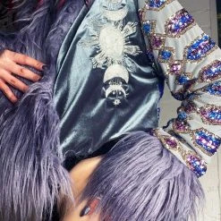 Disco Lemonade Lux X Disco: Celestial Boom Boom Cropped Coat - Size Small OUTERWEAR