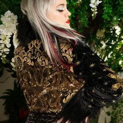 Disco Lemonade Lux X Disco: The Dark Mark Cropped Coat - Size Medium OUTERWEAR