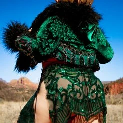 Disco Lemonade OUTERWEAR Lux X Disco: Emerald Cropped Coat