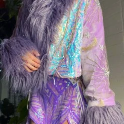 Disco Lemonade Lux X Disco: Aura Disco Muse Cropped Coat - Size XXL OUTERWEAR