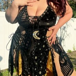 Disco Lemonade Lux X Disco: Crescent Moon Disco Dress - Size XXXL