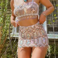 Disco Lemonade Moon Goddess Skirt