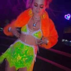 Disco Lemonade JUST IN Lace Up Disco Top - White Detailing - More Colorz!