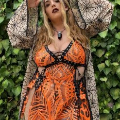 Disco Lemonade Lux X Disco: Nude Spider Duster OUTERWEAR