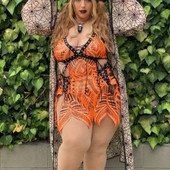 Disco Lemonade Lux X Disco: Nude Spider Duster OUTERWEAR