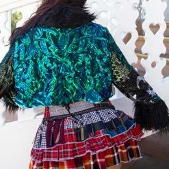 Disco Lemonade Lux X Disco: Parseltongue Cropped Coat - Size X-Large OUTERWEAR