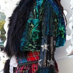 Disco Lemonade Lux X Disco: Parseltongue Cropped Coat - Size X-Large OUTERWEAR