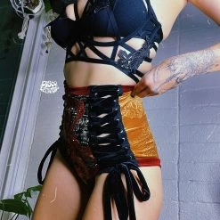 Disco Lemonade Lux X Disco: Serpent Fire Shorts - Size Small