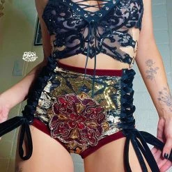 Disco Lemonade BOTTOMS Lux X Disco: Smoke Shorts - Size Medium