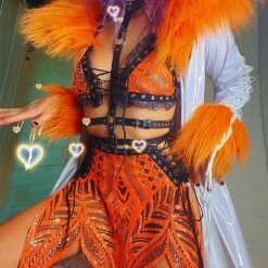 Disco Lemonade Spooky Dub Lace Up Top