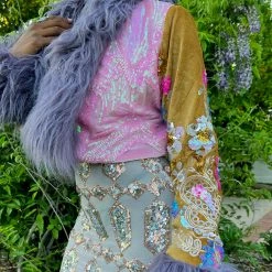 Disco Lemonade OUTERWEAR Lux X Disco: Spring Tears Cropped Coat - Size S