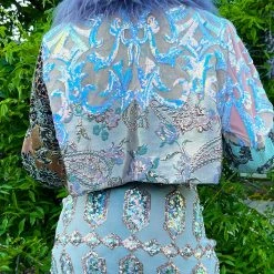 Disco Lemonade Lux X Disco: Starlight Cropped Coat - Size XXL OUTERWEAR