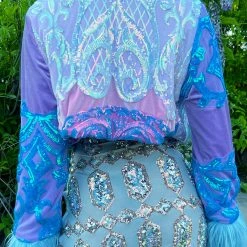 Disco Lemonade Lux X Disco: Strawberry Tea Cropped Coat - Size S