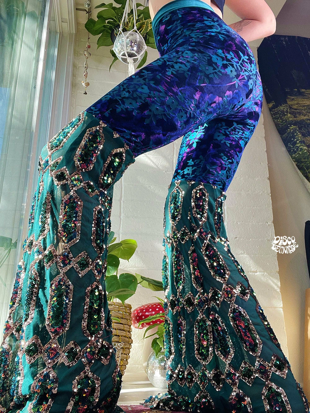 Disco Lemonade Lux X Disco: Taurus Bell Bottoms | Size Medium ONE OF A KIND 1 Disco Lemonade Lux X Disco: Taurus Bell Bottoms | Size Medium ONE OF A KIND