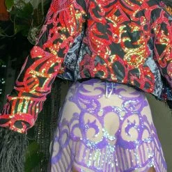 Disco Lemonade OUTERWEAR Lux X Disco: Tropical And Mysterious Cropped Coat - Size Medium